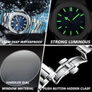 Poedagar quadrado de luxo relógio de pulso masculino à prova dwaterproof água