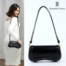 Bolsa de Ombro Feminina Moderna de Couro Impermeável